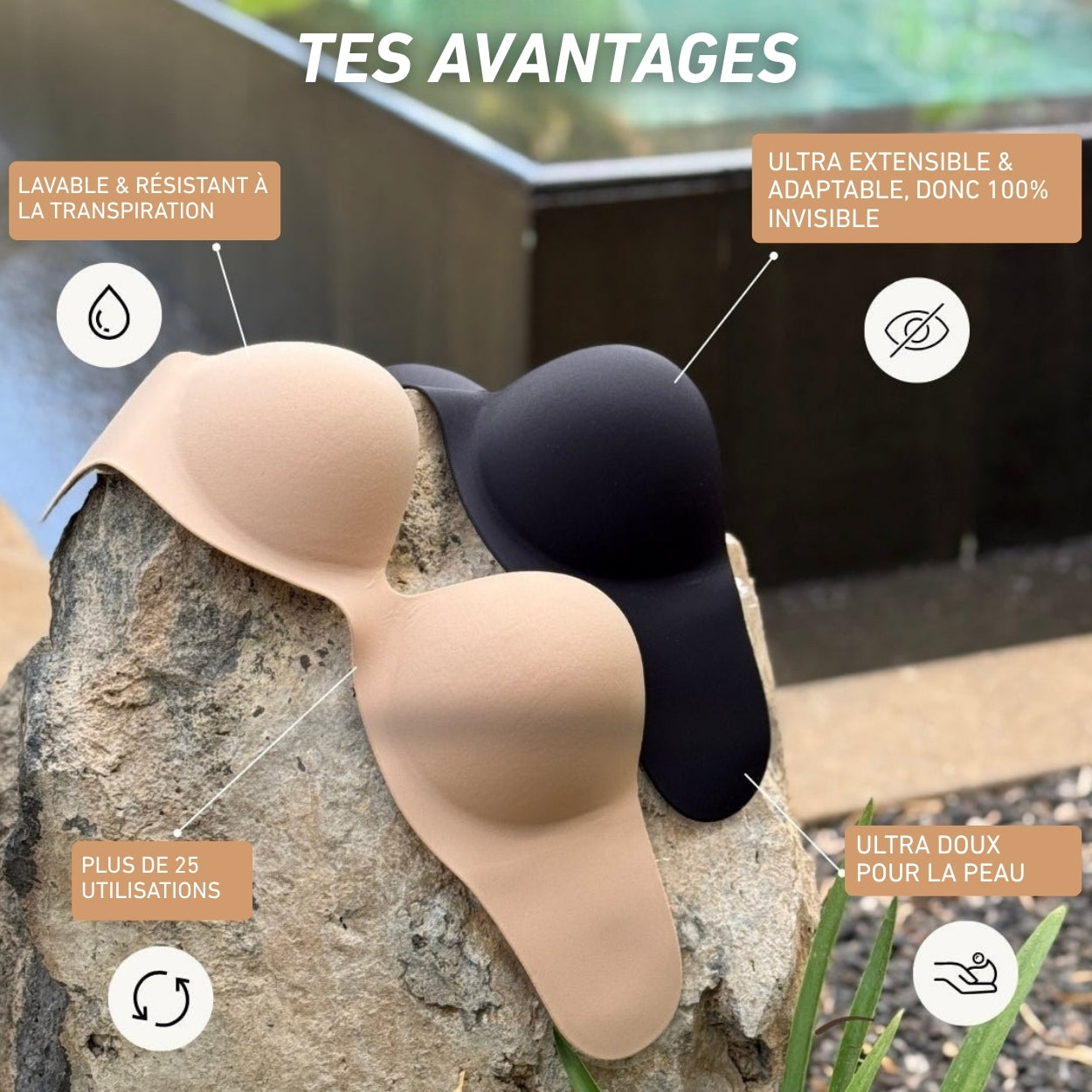 SOUTIEN-GORGE PUSH-UP ADHÉSIF SANS BRETELLES™