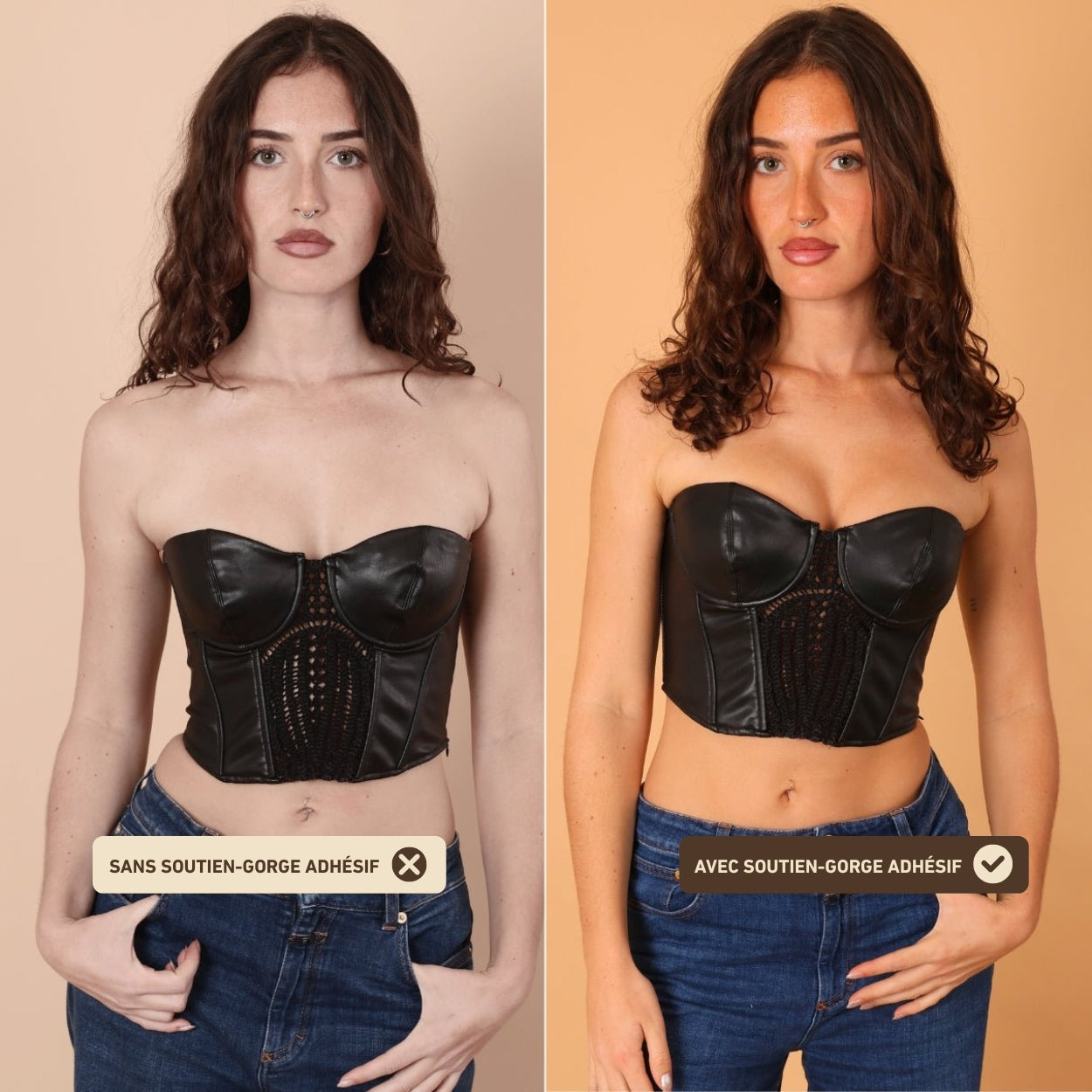 SOUTIEN-GORGE PUSH-UP ADHÉSIF SANS BRETELLES™