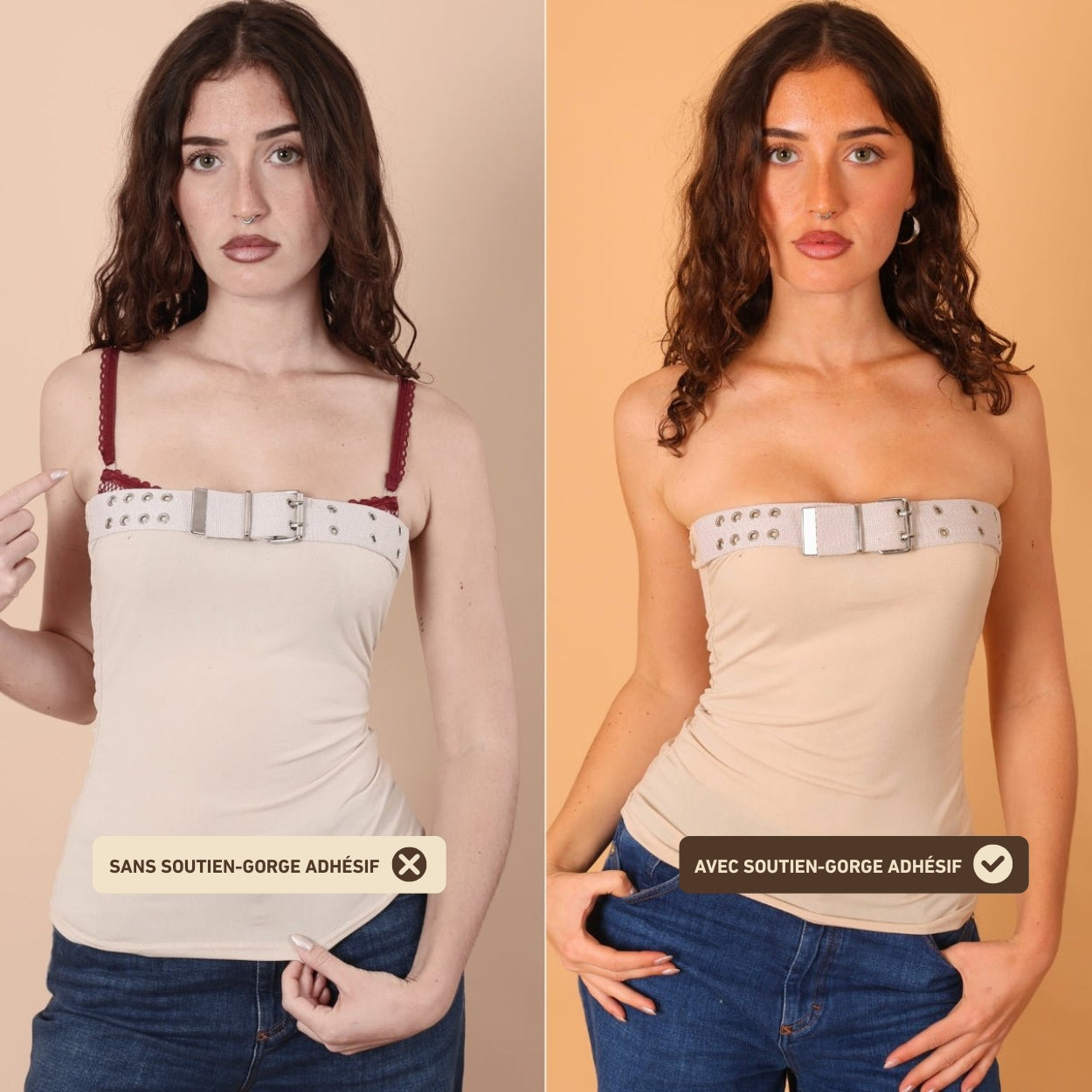 SOUTIEN-GORGE PUSH-UP ADHÉSIF SANS BRETELLES™